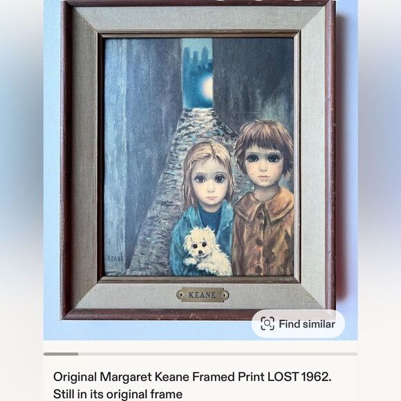 Vintage Ltd Ed. Clover Thimble “Lost” a painting claimed to be by Walter Keane - Picture 11 of 11